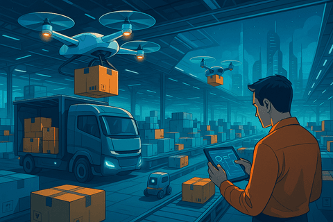 Smart Logistics Hub: Drones and Human Oversight in the Future of Warehousing